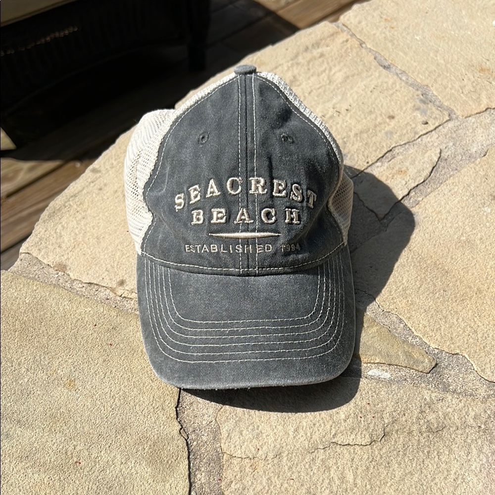 Seacrest Beach Gray and Cream Cap